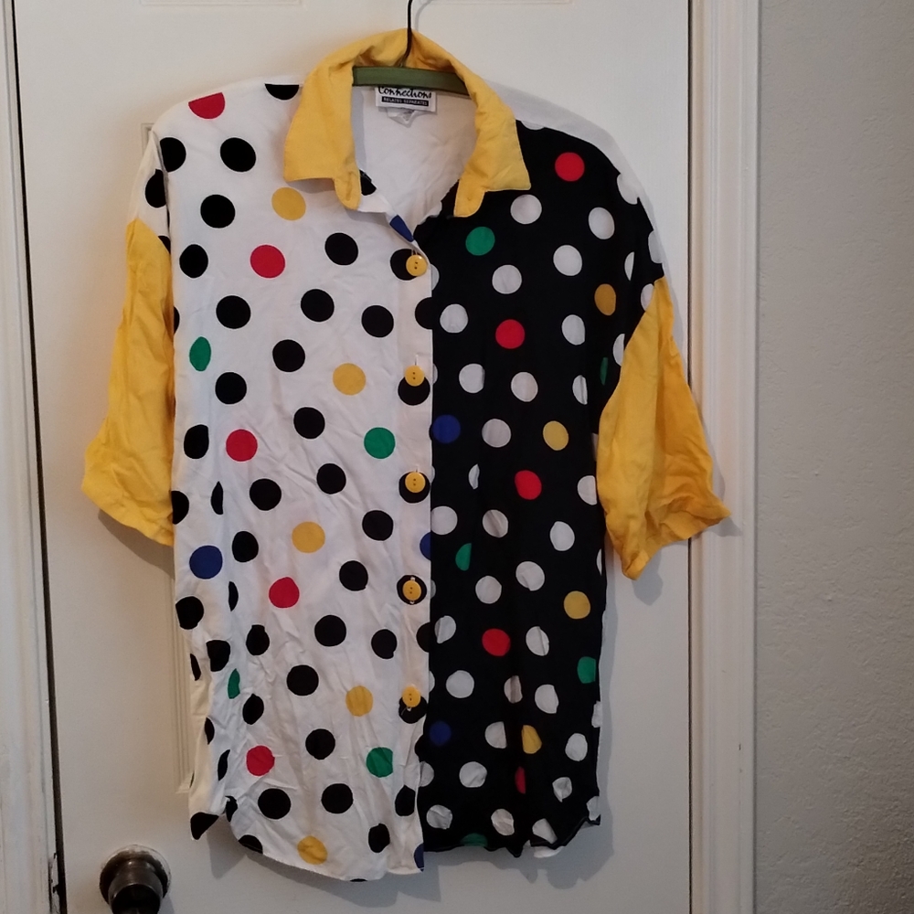 Vintage 90s Polkadot Blouse